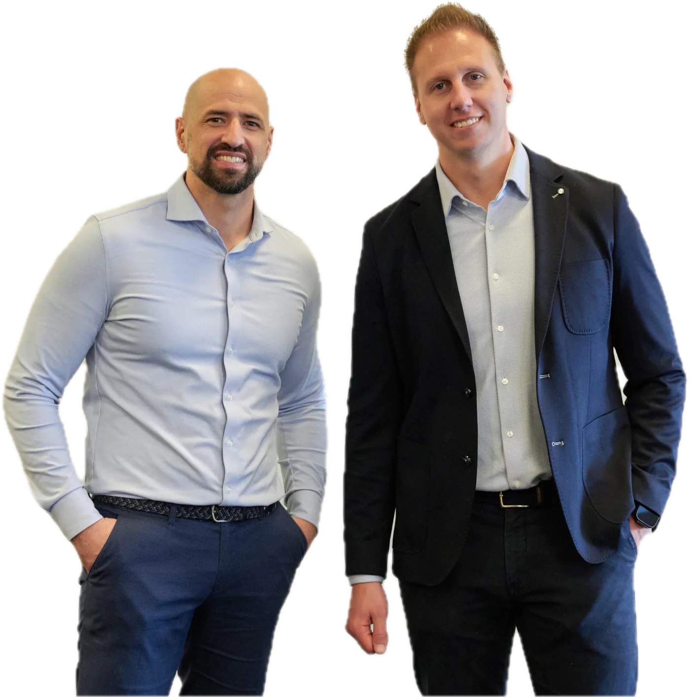 Frank Hellendoorn en Mitchell van Stiphout, de trainers van Amplify Yourself